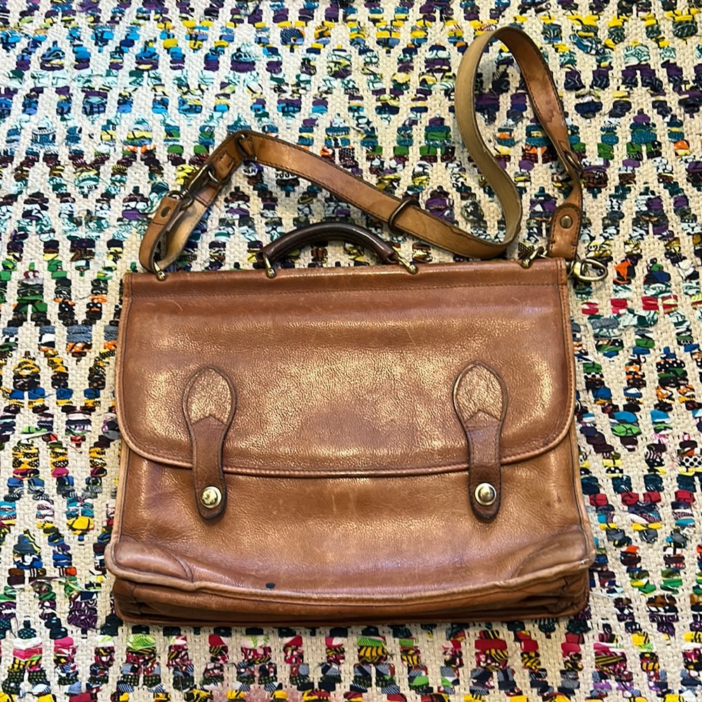 Schlesinger Brothers vintage leather briefcase